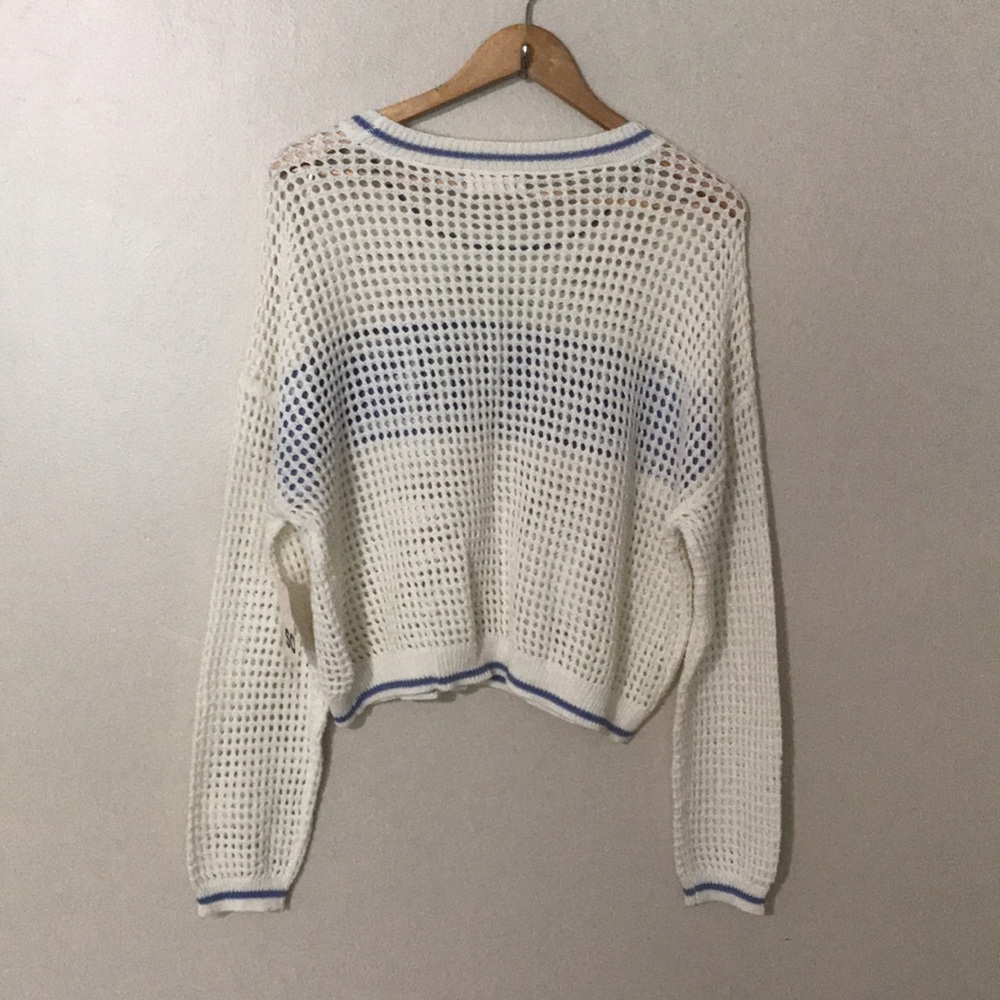 NEW SO Crochet Surf Sweater - Picture 5 of 7
